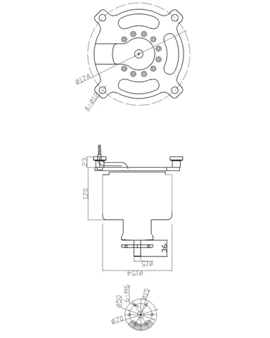 50KW Brushless Outrunner BLDC Motor 85kg Thrust MP154120 SENSORE