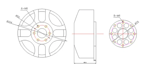 30kw BLDC Out runner Motor MP15470 60kg Thrust