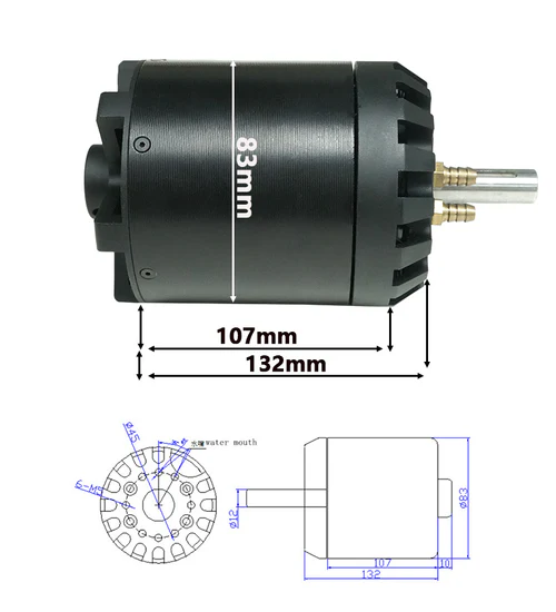 8kw Brushless Motor with Watercooling System MP83100