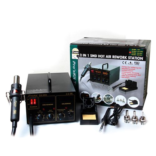 2in1 Solder Iron Station 700W Rework Station SMD Hot Air gun