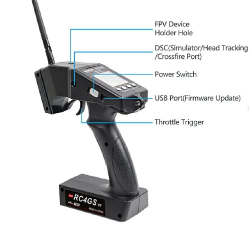 Radiolink RC4GS V3 5 Channels RC Transmitter Receiver, 2.4GHz