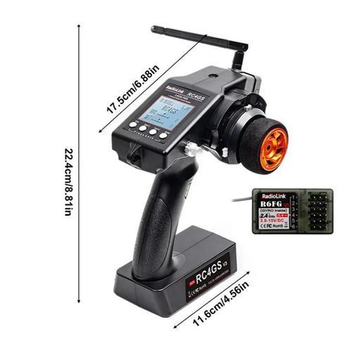 Radiolink RC4GS V3 5 Channels RC Transmitter Receiver, 2.4GHz