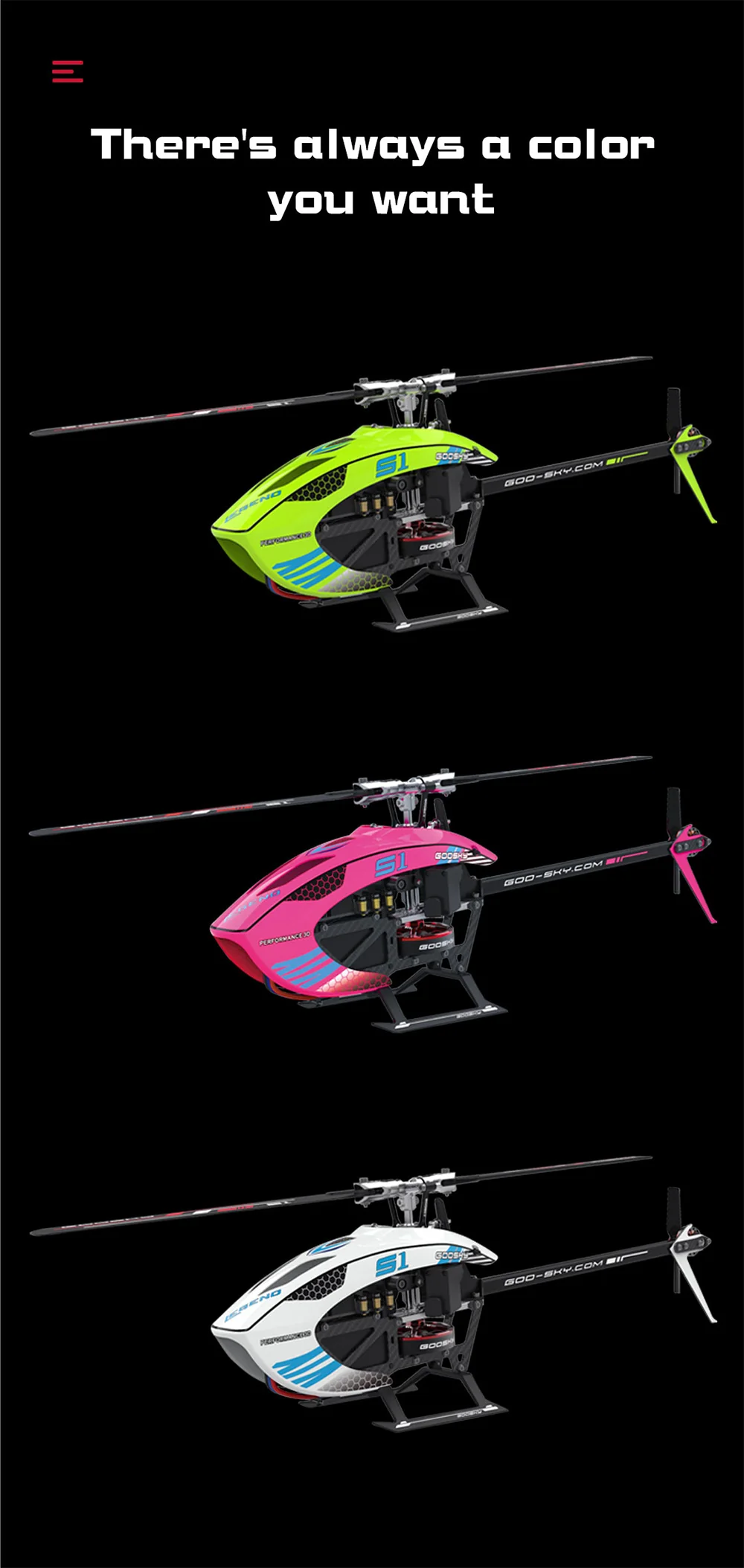 Goosky Legend S1 RC Helicopter RTF