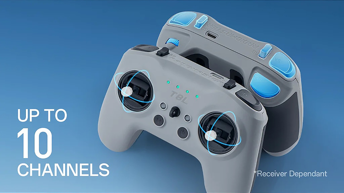 RadioMaster T8L Radio Controller ExpressLRS 2.4GHz Module X5 Hall Gimbal Low Latency Portable RC Transmitte