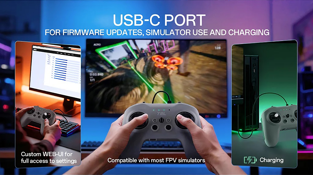 RadioMaster T8L Radio Controller ExpressLRS 2.4GHz Module X5 Hall Gimbal Low Latency Portable RC Transmitter