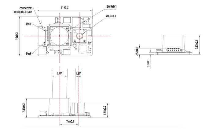 Benewake LiDAR Module TF02-i 40m IP65 Medium-Range