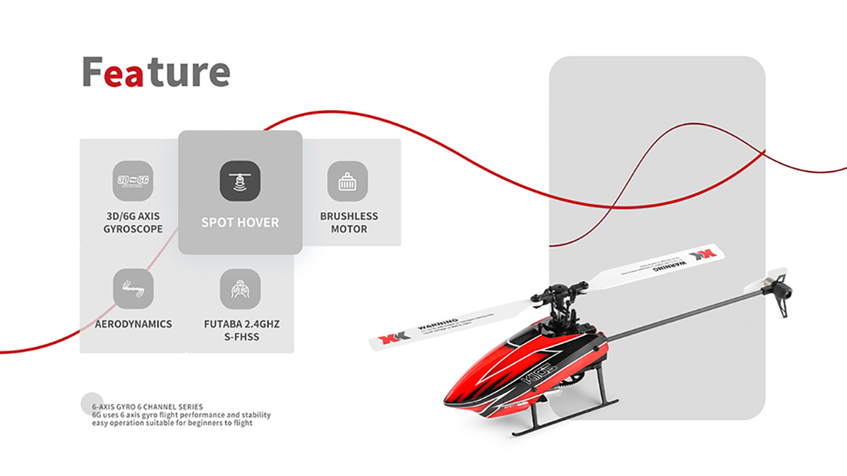 WLtoys XK K110S 6CH Brushless RC Helicopter 2.4G RTF 3D 6G Gyro Single Rotor Flybarless for RC Toy