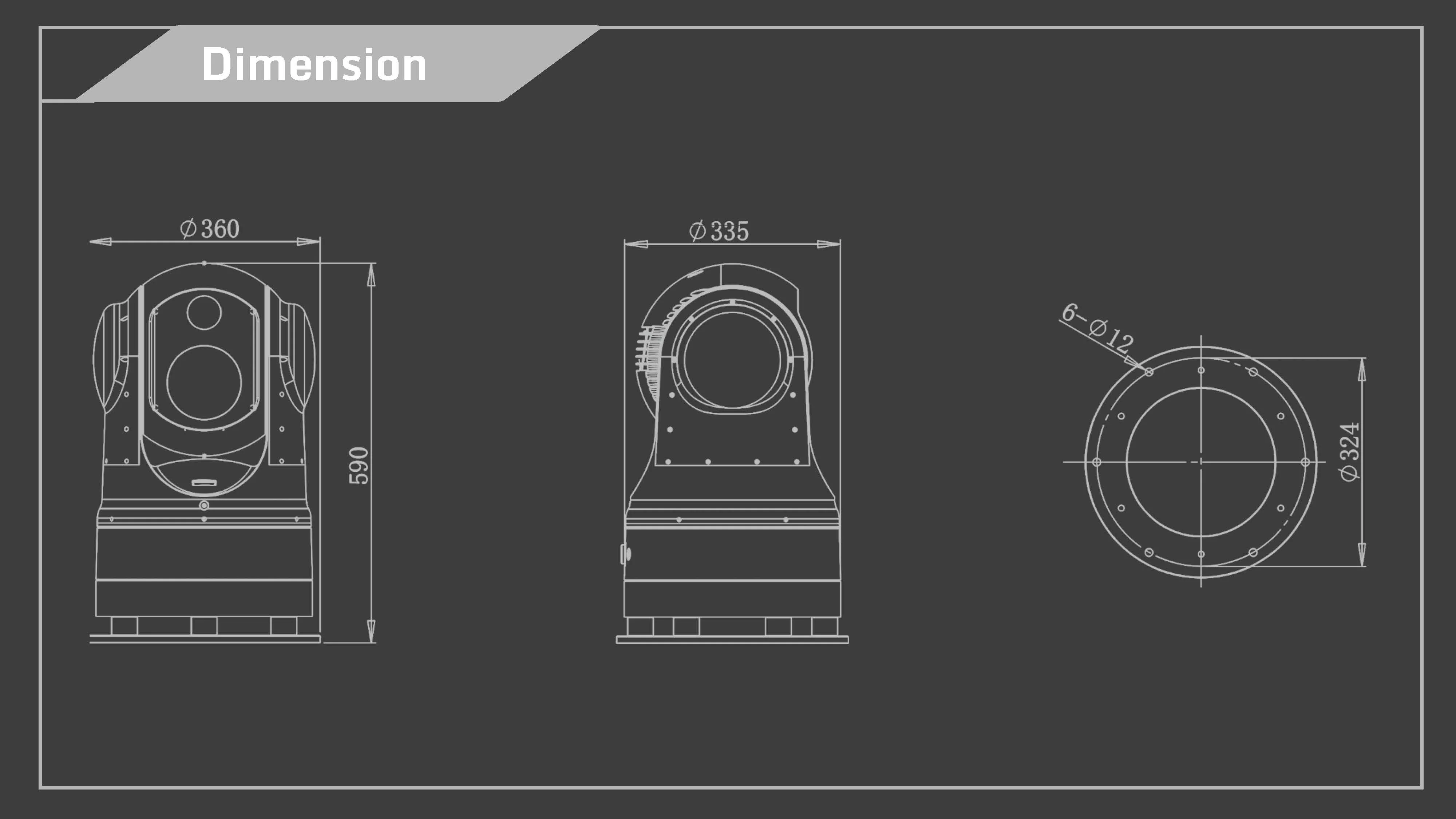 IP Camera Gimbal Multi Sensor Marine Shipborne Thermal Laser